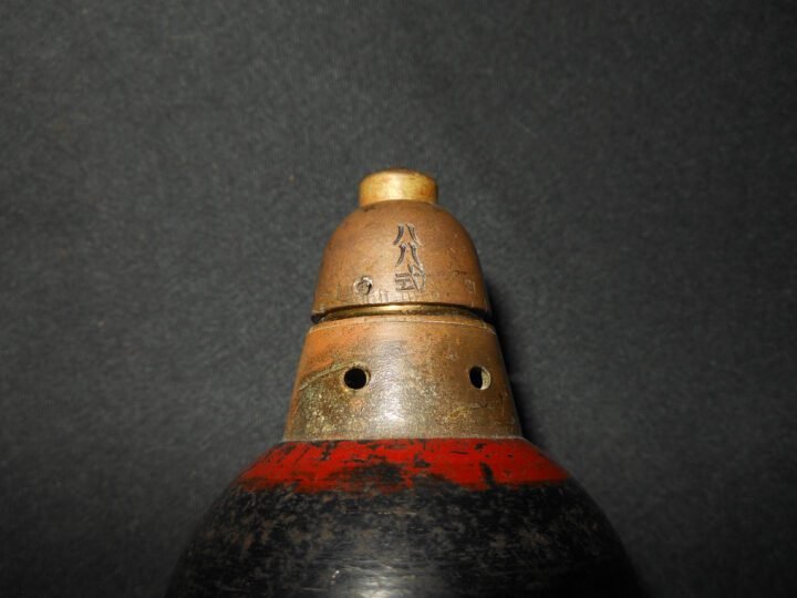 WW2 Imperial Japanese Army – MODEL 89 KNEE MORTAR ROUND – INERT – VERY NICE! — image 7