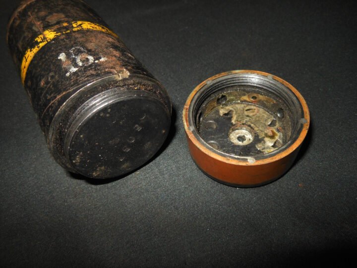 WW2 Imperial Japanese Army – MODEL 89 KNEE MORTAR ROUND – INERT – VERY NICE! — image 8