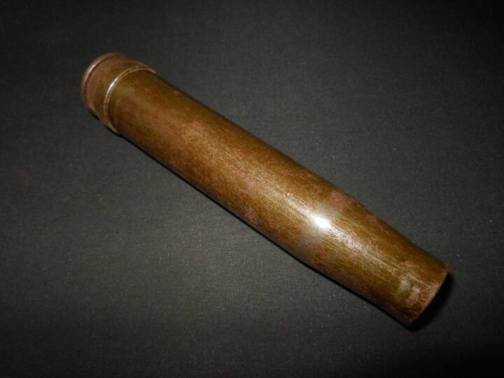 WW2 Italian Army / Navy 20mm 20×138 Breda 20/65 mod.35 – STEEL SHELL CASING #2 – VERY NICE! — image 2