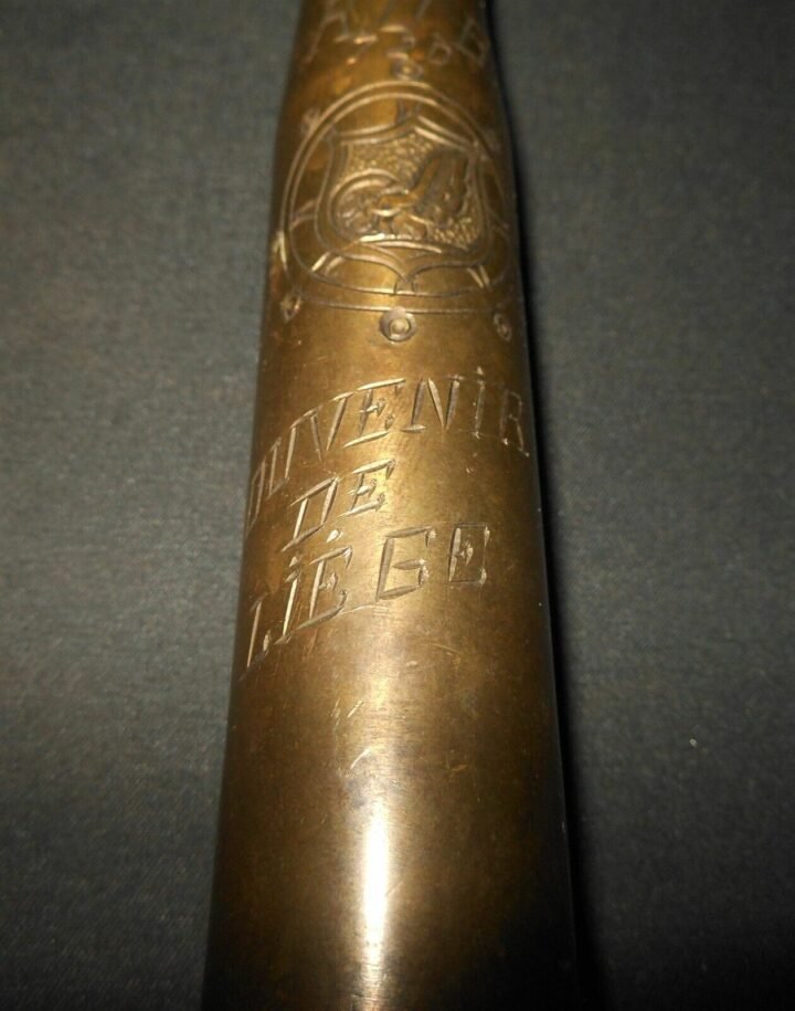WW II US Army Air Force – GERMAN 20mm FlaK TRENCH ART BRASS CASING – SUPERB! — image 11
