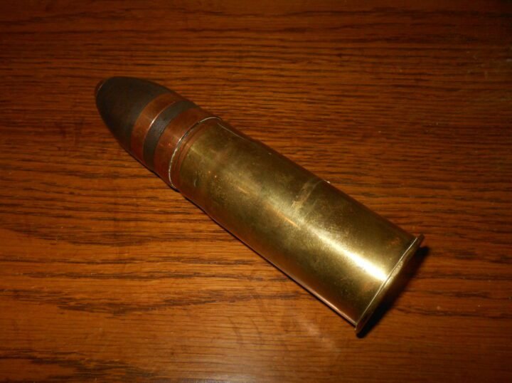 WW1 German Imperial Navy Kaiserlichmarine- 3.7cm SHIP DECK GUN ROUND – VERY NICE! — image 2