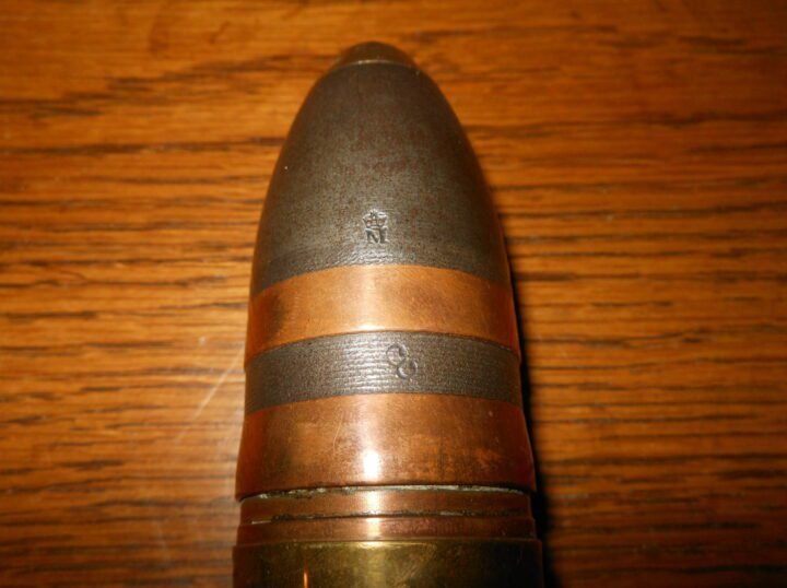 WW1 German Imperial Navy Kaiserlichmarine- 3.7cm SHIP DECK GUN ROUND – VERY NICE! — image 3