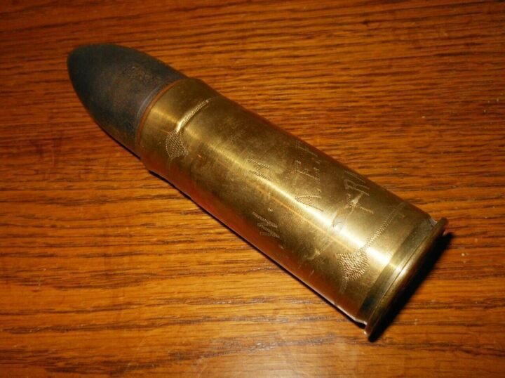 WW1 German Army – 3.7cm INFANTERIEGESCHUTZ M.15 – TRENCH ART ROUND – VERY NICE! — image 3