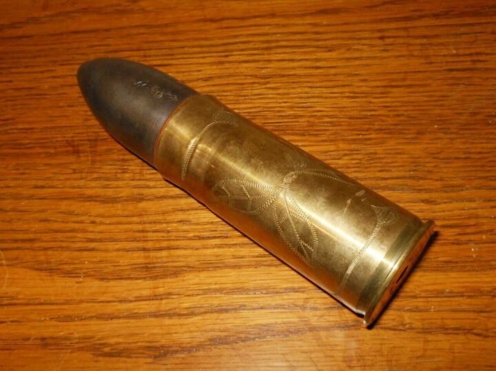 WW1 German Army – 3.7cm INFANTERIEGESCHUTZ M.15 – TRENCH ART ROUND – VERY NICE! — image 4