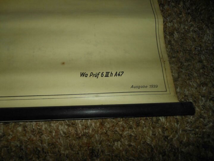 WW II German Army – TANK WALL CHART / SCHEMATIC #4 – Panzer Sd.Kfz. – RARE!! — image 6