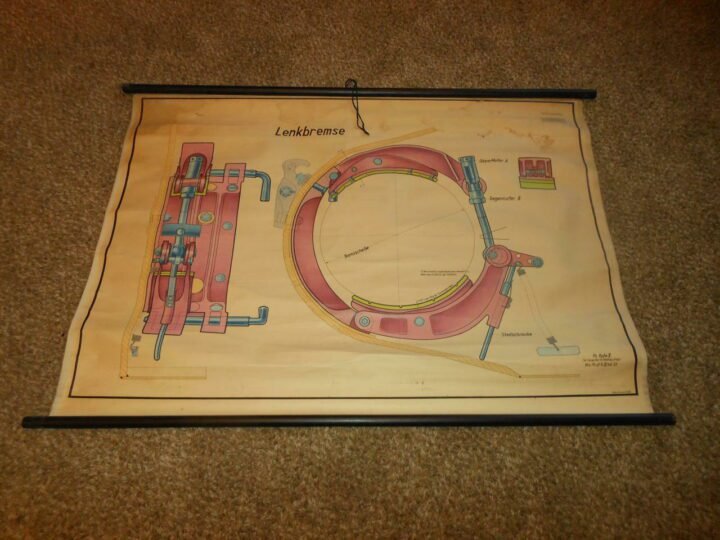 WW II German Army – TANK WALL CHART / SCHEMATIC #3 – Panzer Sd.Kfz. – RARE!! — image 2