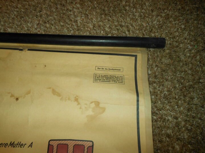 WW II German Army – TANK WALL CHART / SCHEMATIC #3 – Panzer Sd.Kfz. – RARE!! — image 4