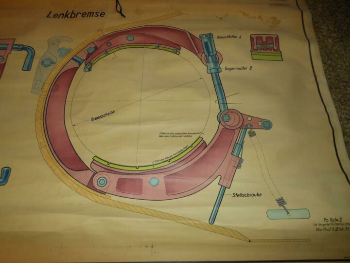 WW II German Army – TANK WALL CHART / SCHEMATIC #3 – Panzer Sd.Kfz. – RARE!! — image 5
