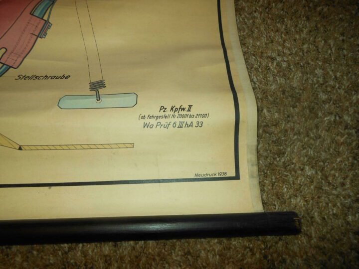 WW II German Army – TANK WALL CHART / SCHEMATIC #3 – Panzer Sd.Kfz. – RARE!! — image 6