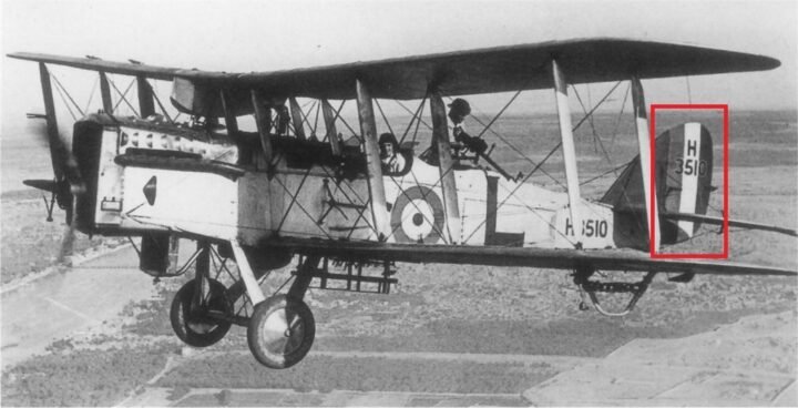 WW1 / WW2 British RAF Aircraft – TAIL RUDDER FABRIC – AIRCO DH. 9A – VERY RARE! — image 14