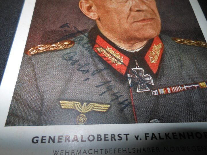 WW2 German Wehrmacht – GENERALOBEST NICHOLAS VON FALKENHORST – AUTOGRAPH – NICE! — image 3