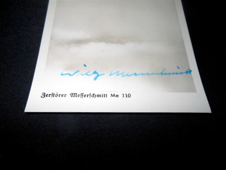 WW2 German Luftwaffe Autograph – WILLY MESSERSCHMITT – SIGNED POSTCARD – NICE! — image 2