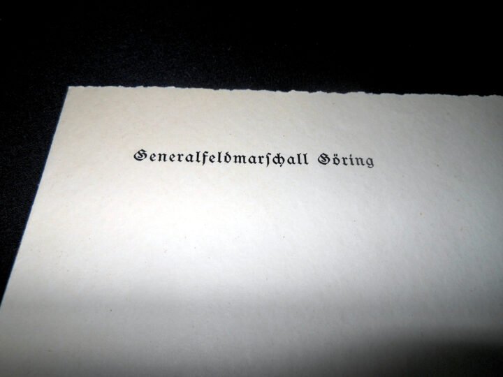 WW2 German NSDAP – REICHSMARSCHALL HERMANN GOERING – OFFICIAL LETTERHEAD – RARE! — image 3