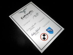 WW2 German Luftwaffe – FIGHTER PILOT AUTOGRAPHS x3 GROUPING CARD …