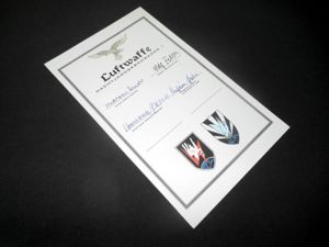 WW2 German Luftwaffe – FIGHTER PILOT AUTOGRAPHS x4 GROUPING CARD …