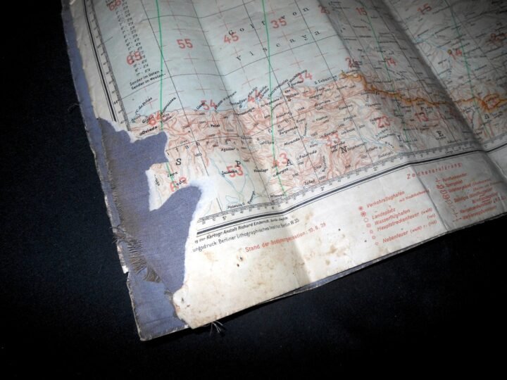 WW2 German Luftwaffe 1:2000000 Fliegerkarte – PILOT MAP – BATTLE OF BRITAIN RARE — image 11