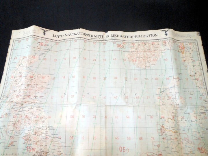 WW2 German Luftwaffe 1:2000000 Fliegerkarte – PILOT MAP – BATTLE OF BRITAIN RARE — image 3