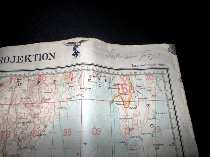 WW2 German Luftwaffe 1:2000000 Fliegerkarte – PILOT MAP – BATTLE OF BRITAIN RARE — image 4