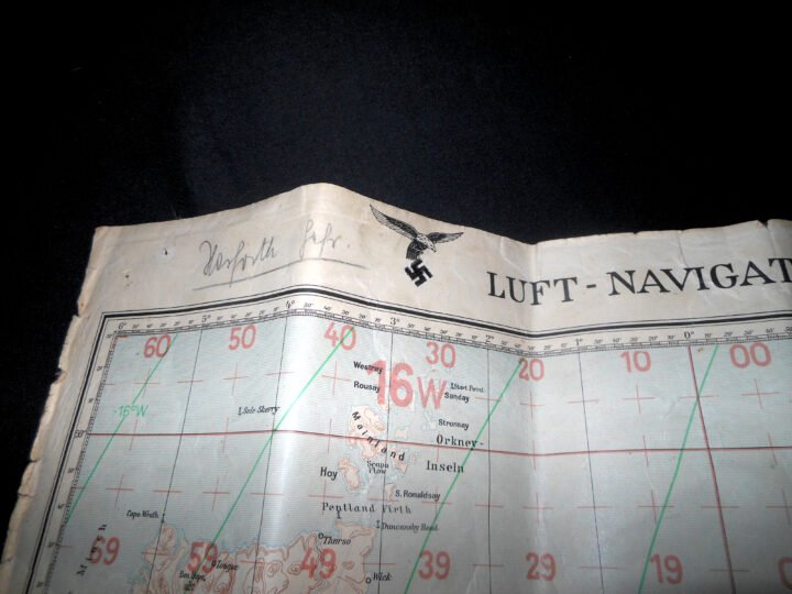 WW2 German Luftwaffe 1:2000000 Fliegerkarte – PILOT MAP – BATTLE OF BRITAIN RARE — image 6