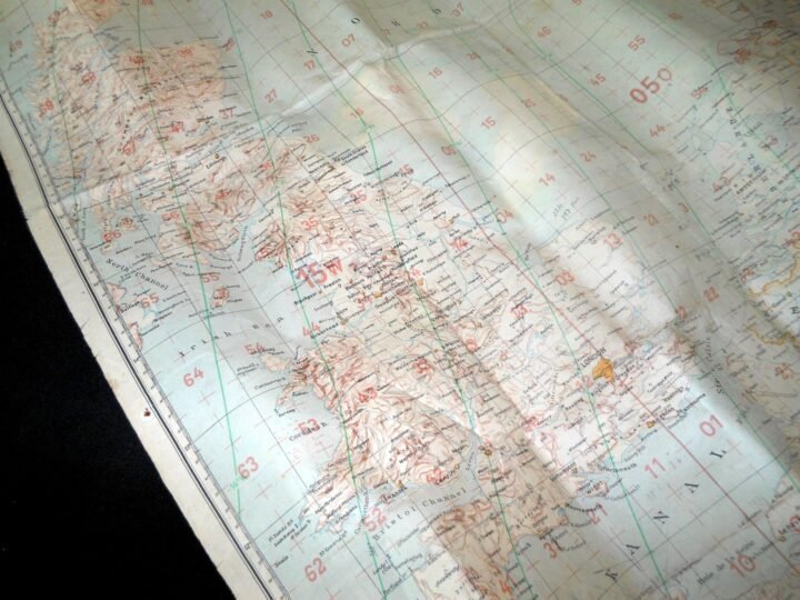 WW2 German Luftwaffe 1:2000000 Fliegerkarte – PILOT MAP – BATTLE OF BRITAIN RARE — image 7