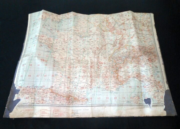 WW2 German Luftwaffe 1:2000000 Fliegerkarte – PILOT MAP – BATTLE OF BRITAIN RARE — image 9