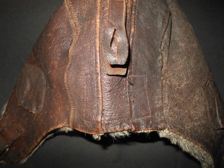 WW2 Imperial Japanese Navy – LEATHER FLIGHT HELMET – WINTER – FOR RESTORATION — image 16