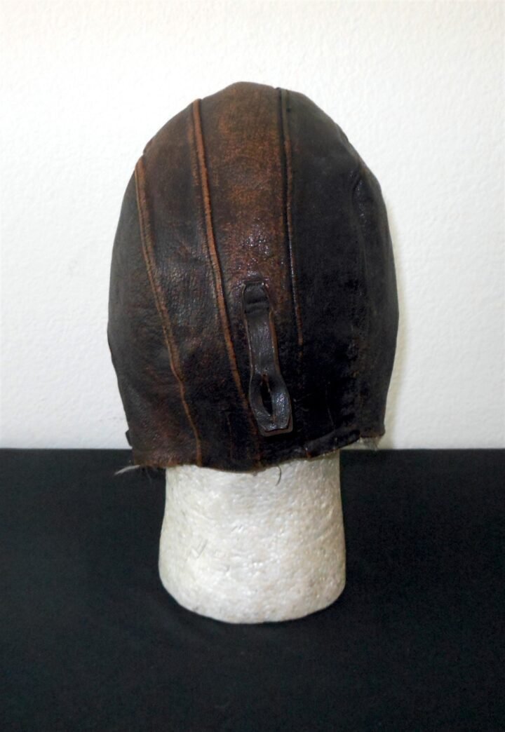 WW2 Imperial Japanese Navy – LEATHER FLIGHT HELMET – WINTER – FOR RESTORATION — image 4