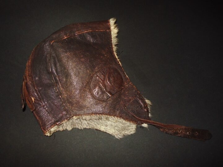 WW2 Imperial Japanese Navy – LEATHER FLIGHT HELMET – WINTER – FOR RESTORATION — image 7