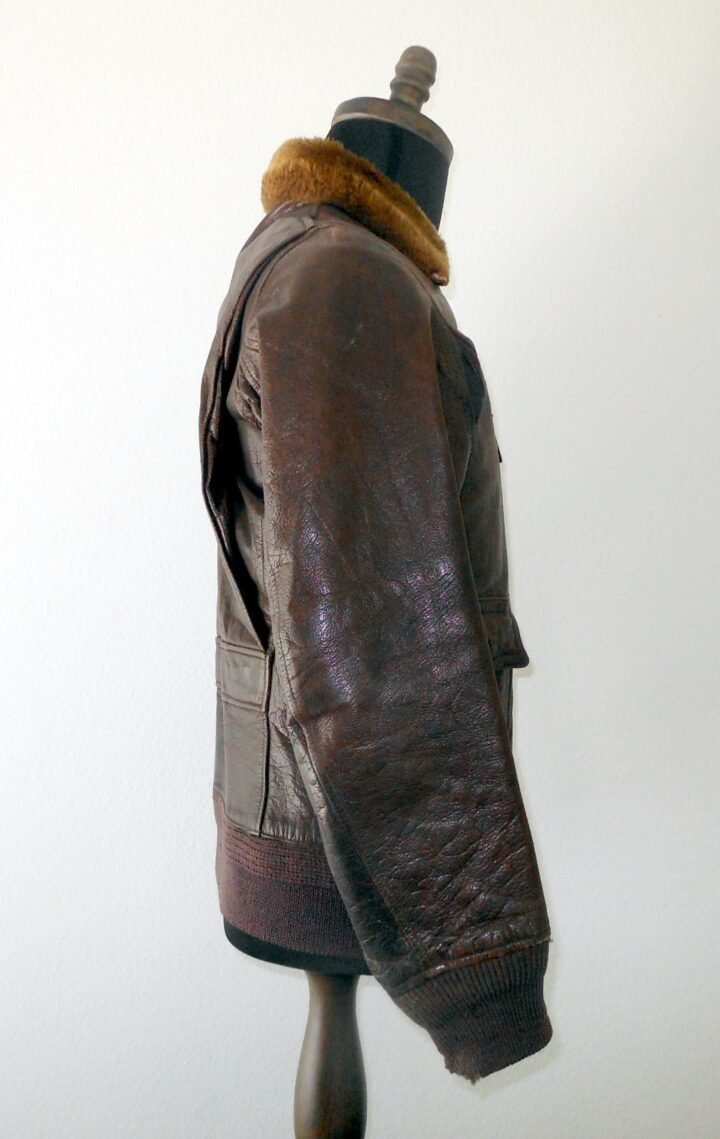 WW2 US NAVY & MARINE CORPS – G-1 / M-422A LEATHER PILOT FLIGHT JACKET – NICE! — image 5