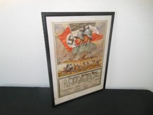 WW2 German Wehrmacht – NAMED PRESENTATION SERVICE CERTIFICATE – DRIVER …