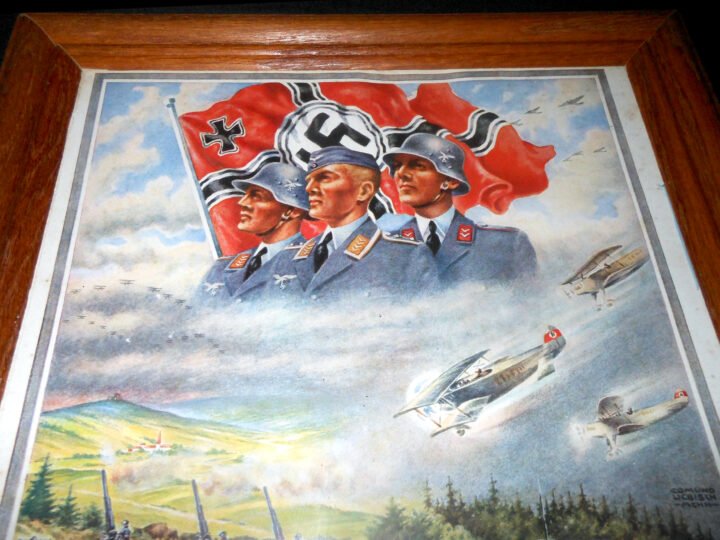 WW2 German Luftwaffe – NAMED PRESENTATION SERVICE CERTIFICATE – FLAK ARTILLERY – VERY NICE! — image 4