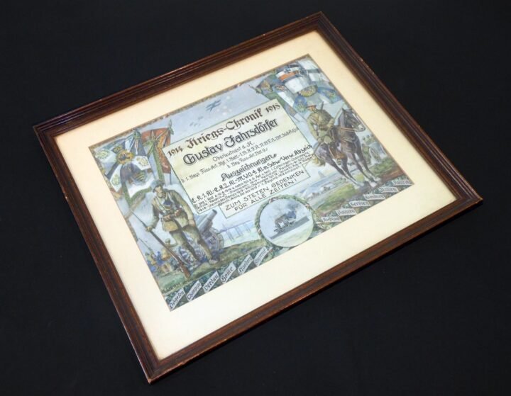 WW1 Prussian Army – NAMED PRESENTATION SERVICE CERTIFICATE – ARTILLERY – V. NICE — image 4