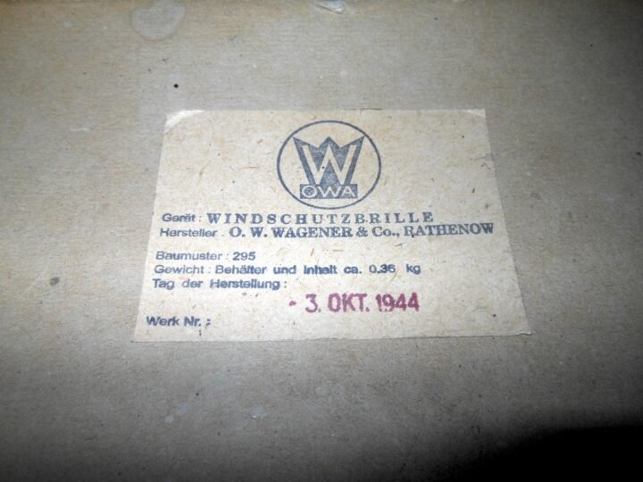 WW2 German Luftwaffe – WAGENER MODEL 306 PILOT GOGGLES – LATE – NICE! — image 24