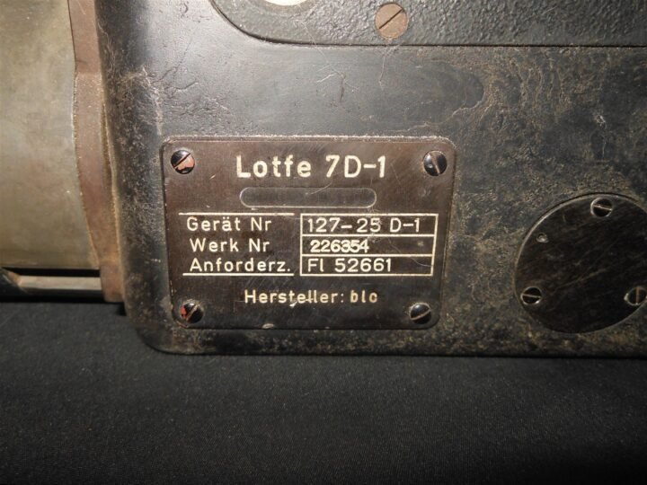WW2 German Luftwaffe Aircraft – LOTFE 7D BOMBSIGHT – Ju88 He177 Ar234 – V. RARE! — image 14