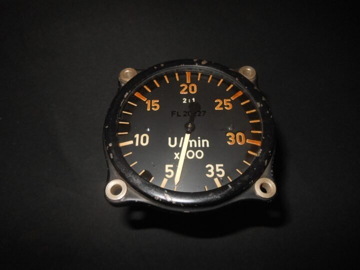 WW2 German Luftwaffe Aircraft Drehzahlmesser – TACHOMETER – Me109K Fw190 D9 — image 2