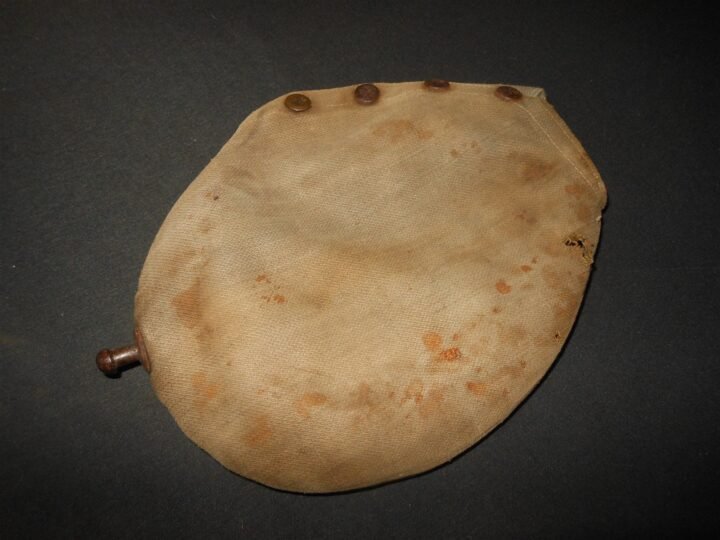 WW1 German Prussian M1915 / M1917 Feldflasche – CANTEEN COVER – UNIT MARKED! — image 4