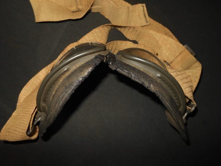 WW2 German Luftwaffe Aircraft – AUER / WAGENER 295 PILOT GOGGLES – GOOD! — image 9