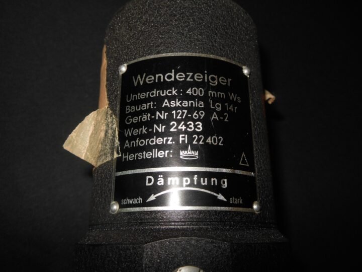 WW2 German Luftwaffe Wendezeiger – TURN & BANK INDICATOR – Me109 Ju87 Me110 — image 6