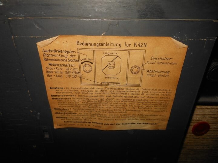 WW2 German Luftwaffen-Koffer NORA K42 N – BARRACKS & AIRFIELD RADIO – VERY NICE! — image 7