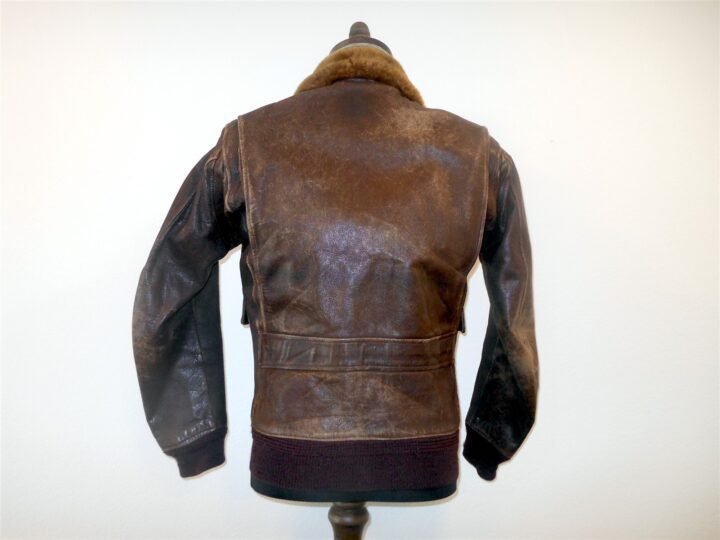 WW2 US NAVY – AN-J-3A LEATHER PILOT FLIGHT JACKET – MONARCH – NAMED – VERY NICE! — image 6