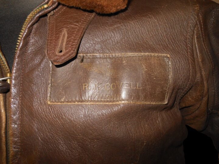 WW2 US NAVY – AN-J-3A LEATHER PILOT FLIGHT JACKET – MONARCH – NAMED – VERY NICE! — image 7