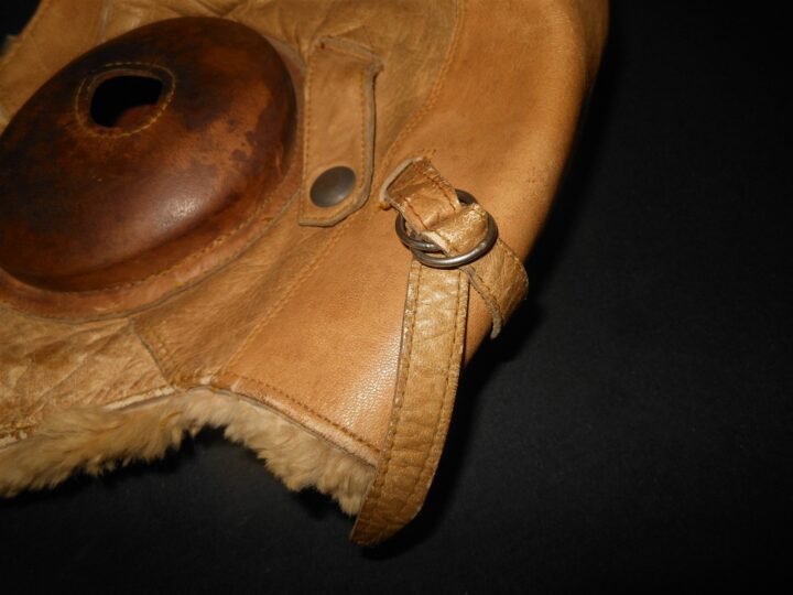WW II Imperial Japanese Army – LEATHER FLIGHT HELMET – WINTER VERSION – NOS! — image 12