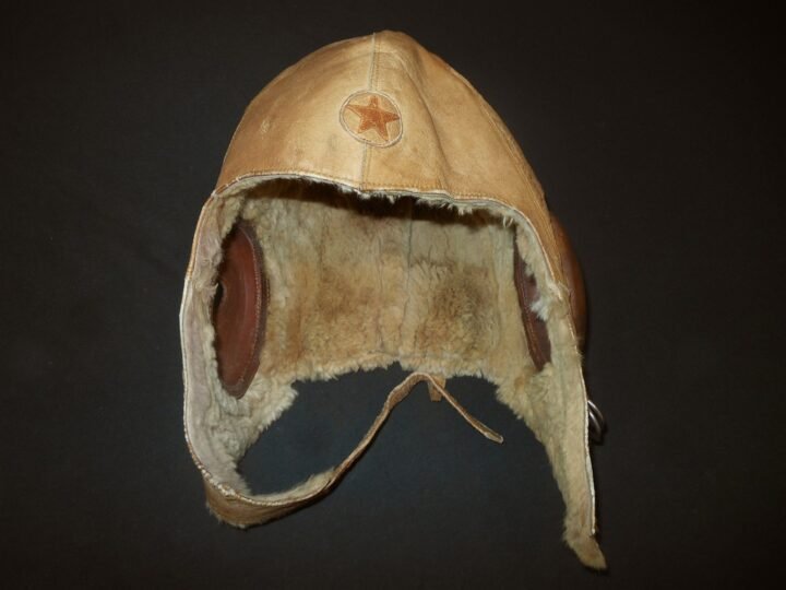 WW II Imperial Japanese Army – LEATHER FLIGHT HELMET – WINTER VERSION – NOS! — image 14