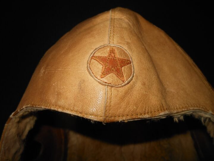 WW II Imperial Japanese Army – LEATHER FLIGHT HELMET – WINTER VERSION – NOS! — image 15