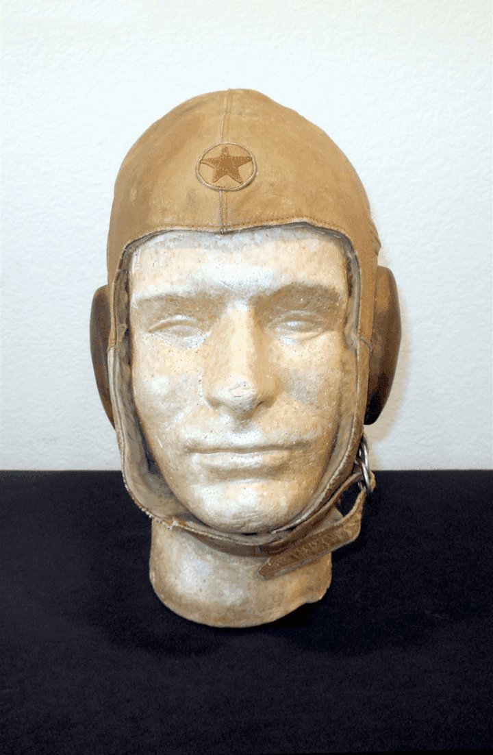 WW II Imperial Japanese Army – LEATHER FLIGHT HELMET – WINTER VERSION – NOS! — image 2
