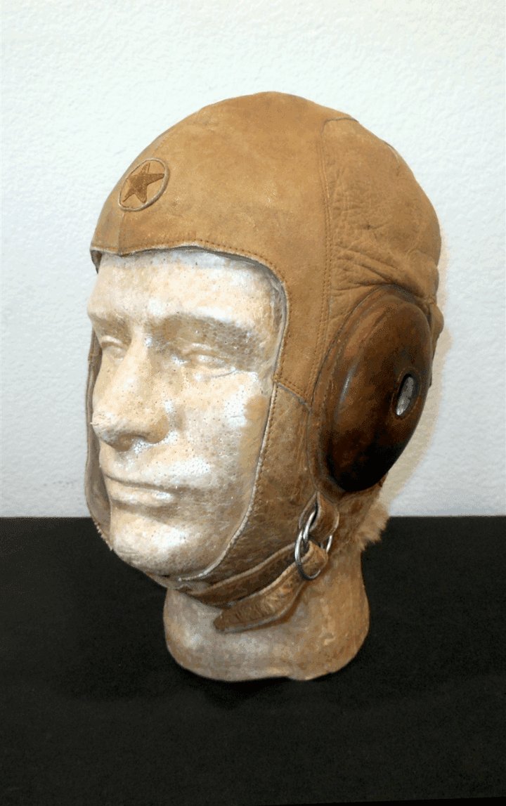 WW II Imperial Japanese Army – LEATHER FLIGHT HELMET – WINTER VERSION – NOS! — image 3