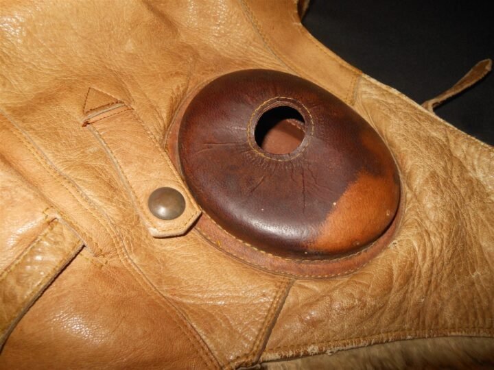 WW II Imperial Japanese Army – LEATHER FLIGHT HELMET – WINTER VERSION – NOS! — image 8