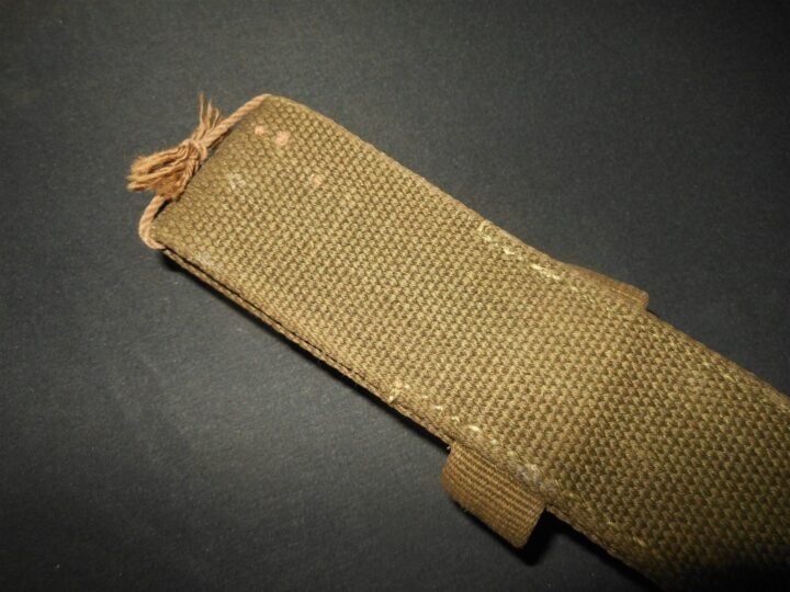 WW2German Wehrmacht K98 – TROPICAL GREEN CANVAS BAYONET FROG – RARE! — image 7