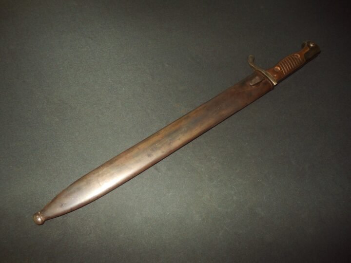 WW1 Prussian Army S98/05 mS Seitengewehr – SAWBACK BUTCHER BAYONET – VERY NICE! — image 2