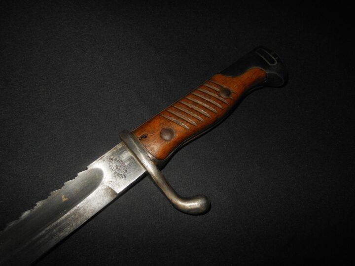 WW1 Prussian Army S98/05 mS Seitengewehr – SAWBACK BUTCHER BAYONET – VERY NICE! — image 4